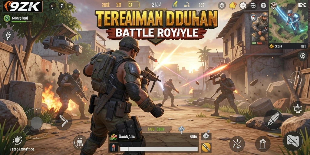 Tangkapan layar gameplay <strong>9ZK</strong> memperlihatkan aksi seru dalam pertempuran Battle Royale.