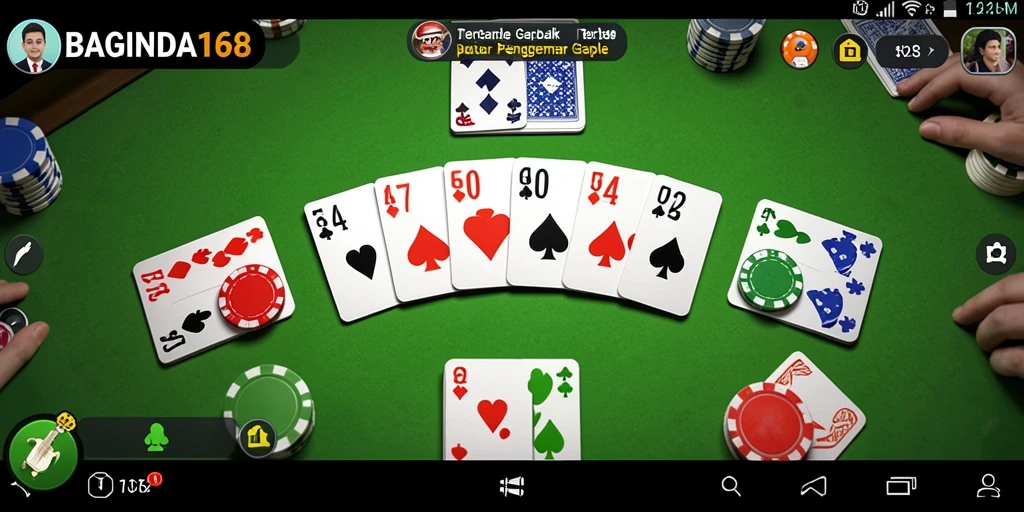 Gameplay seru dan antar muka menarik dari game Gaple BAGINDA168.