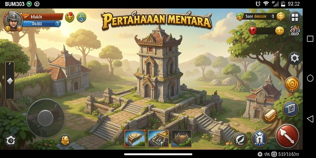 Gameplay BUMI303 menunjukkan aksi pertahanan menara yang seru dan menarik.