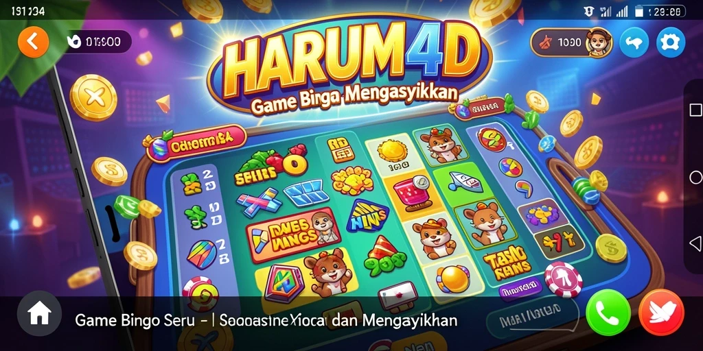 Screenshot gameplay HARUM4D yang menampilkan suasana seru Bingo.