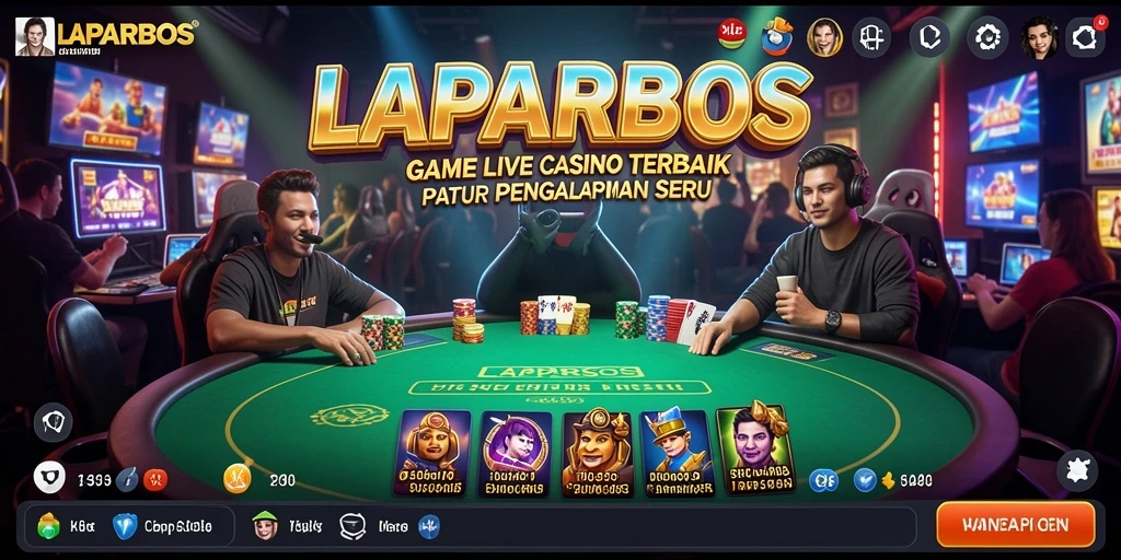 Tampilan gameplay Live Casino LAPARBOS yang mendebarkan dan interaktif.