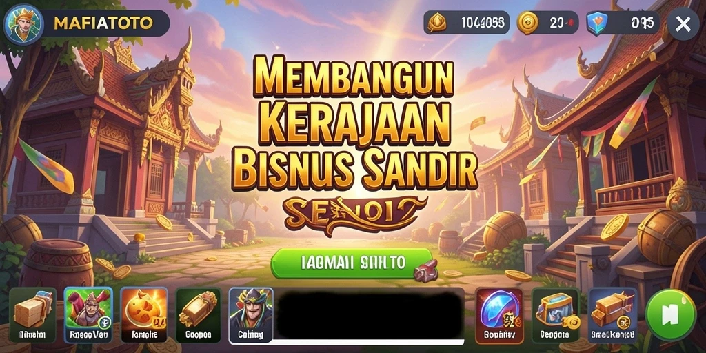 Screenshot gameplay MAFIATOTO yang menampilkan aksi membangun bisnis.