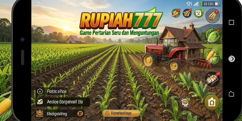 Tampilan gameplay menanam dan merawat tanaman di RUPIAH777.