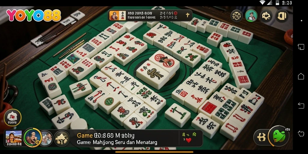 Screenshot gameplay YOYO88 yang menampilkan keseruan bermain Mahjong.